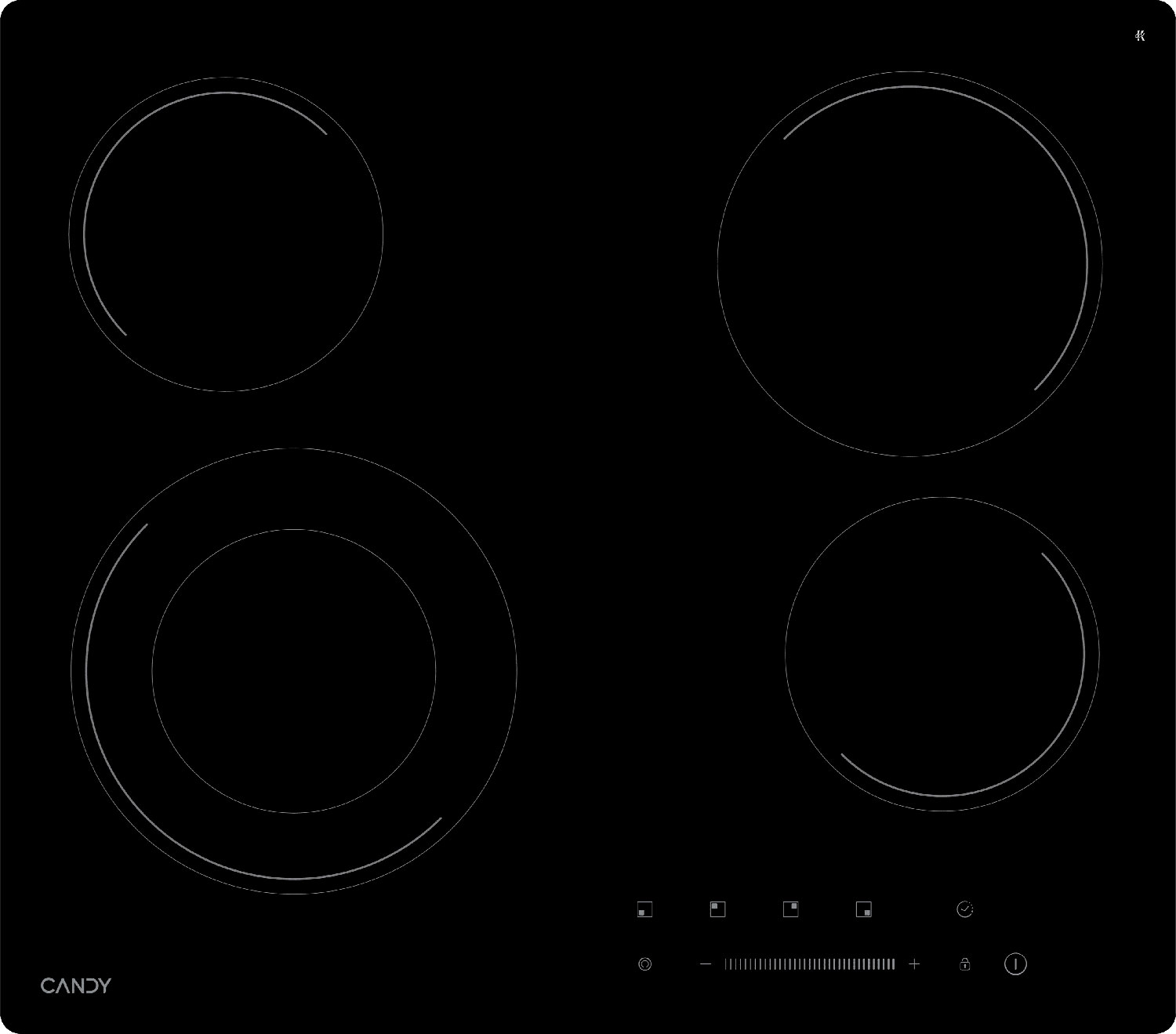 

Встраиваемая варочная панель электрическая Candy CHXC64DB черный, CHXC64DB