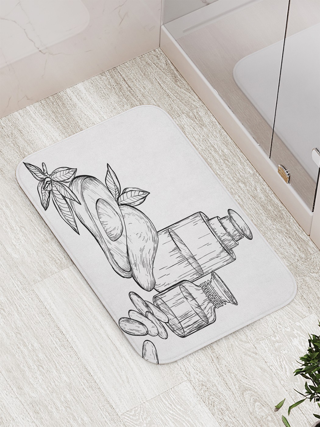 

bath_66817 Коврик противоскользящий для ванной, сауны, бассейна, 77х52 см