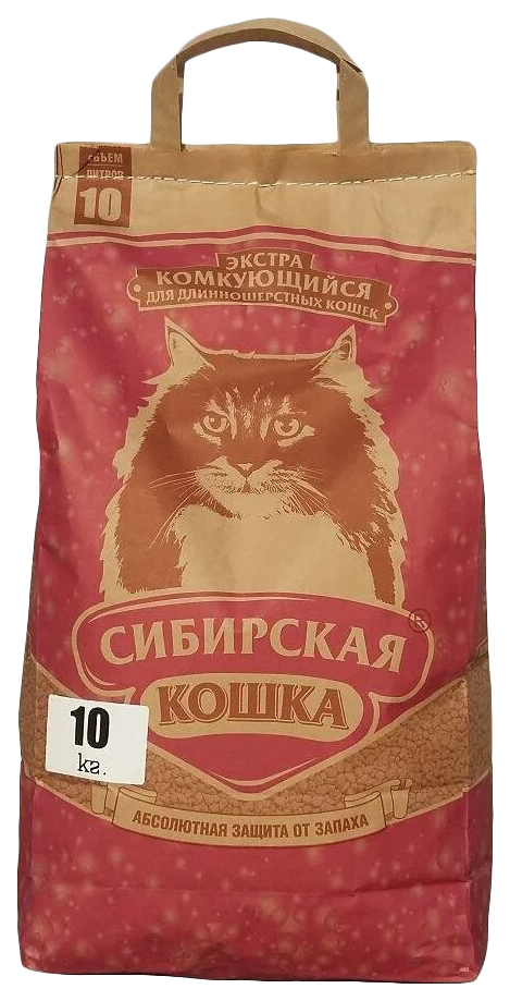 

Наполнитель Сибирская кошка Экстра комкующийся для длинношерстных кошек 10 л, 10 кг