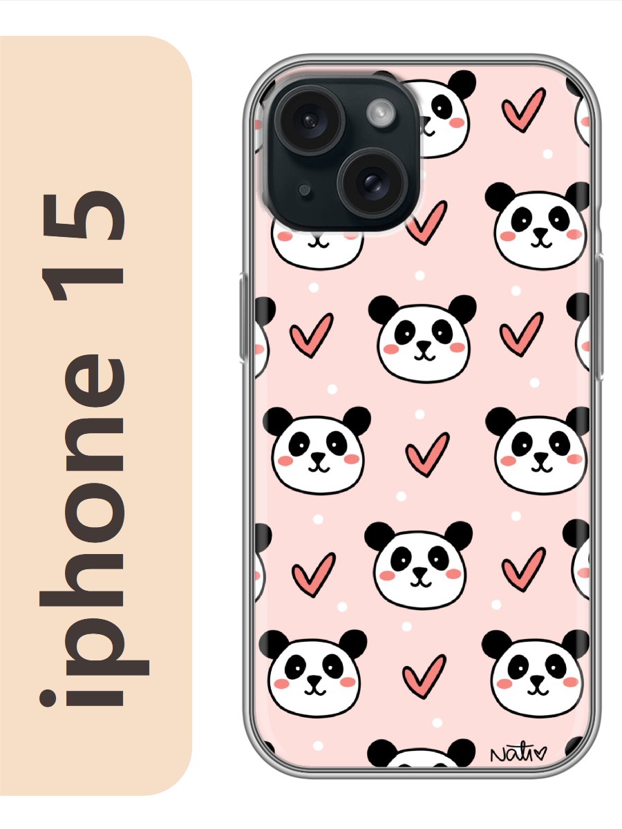 

Чехол на Apple Iphone 15 панда фон 106, Прозрачный, Iph15zhiv