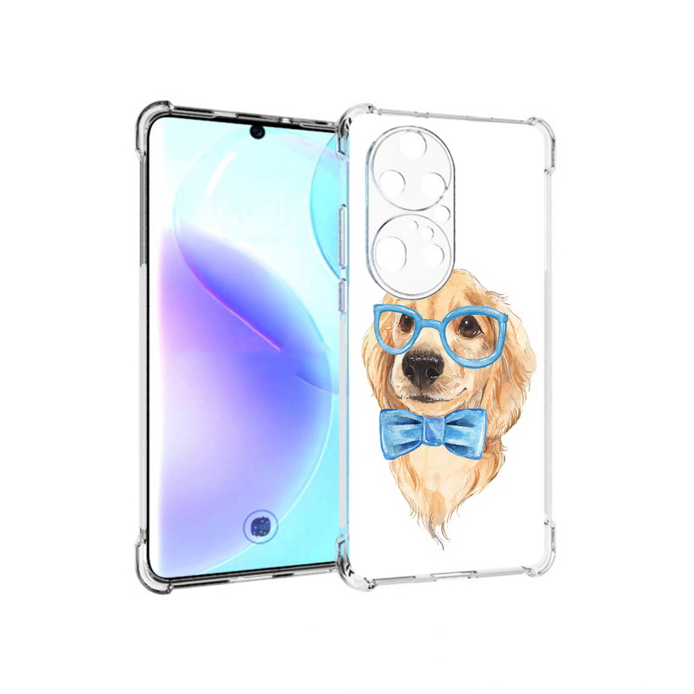 

Чехол MyPads Tocco для Huawei P50 Pro Собака интеллигент, Прозрачный, Tocco