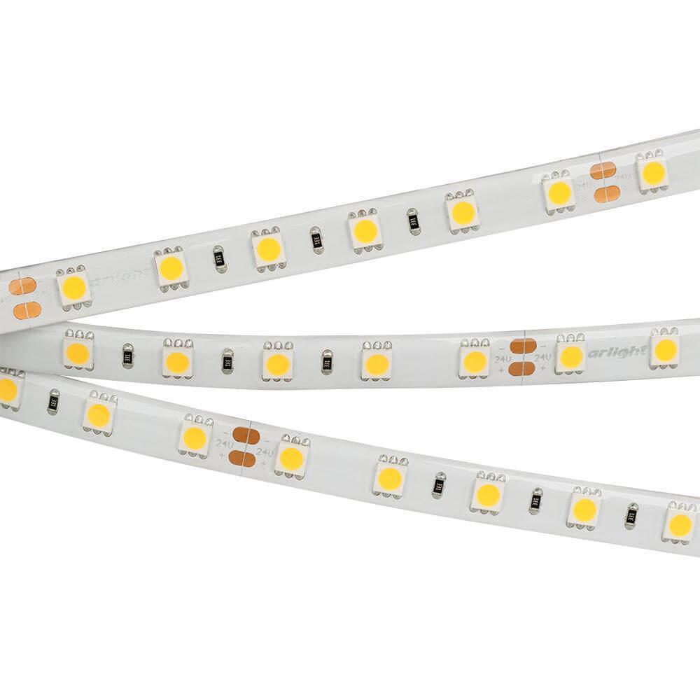 фото Светодиодная лента arlight 14,4w/m 60led/m 5060smd теплый белый 5m 015279