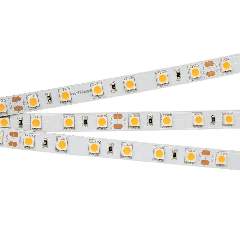 фото Светодиодная лента arlight 14,4w/m 60led/m 5060smd теплый белый 5m 008828(b)