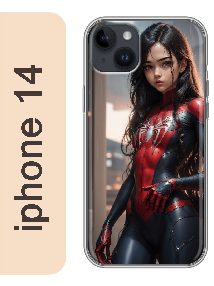 

Чехол на Apple Iphone 14 девушка человек-паук 975, Iph14anim