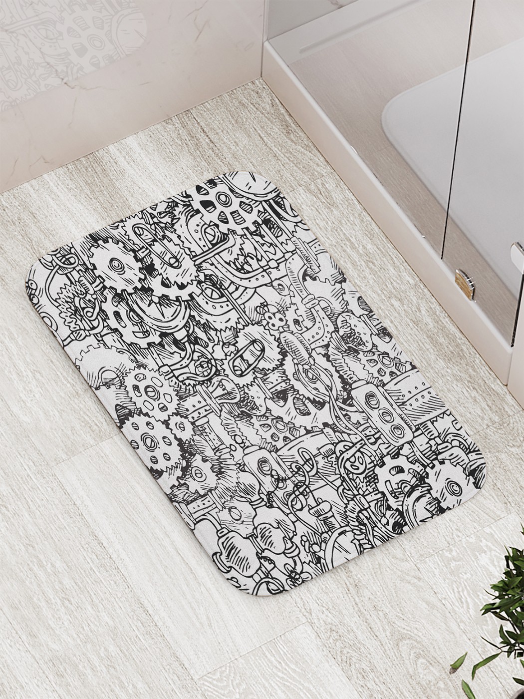 

bath_66719 Коврик противоскользящий для ванной, сауны, бассейна, 77х52 см