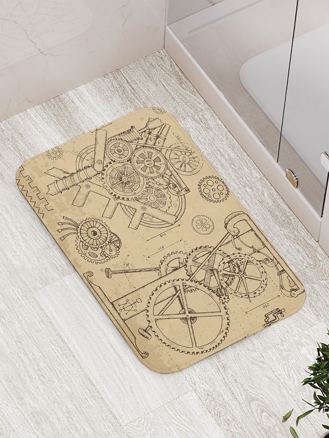 

bath_66716 Коврик противоскользящий для ванной, сауны, бассейна, 77х52 см