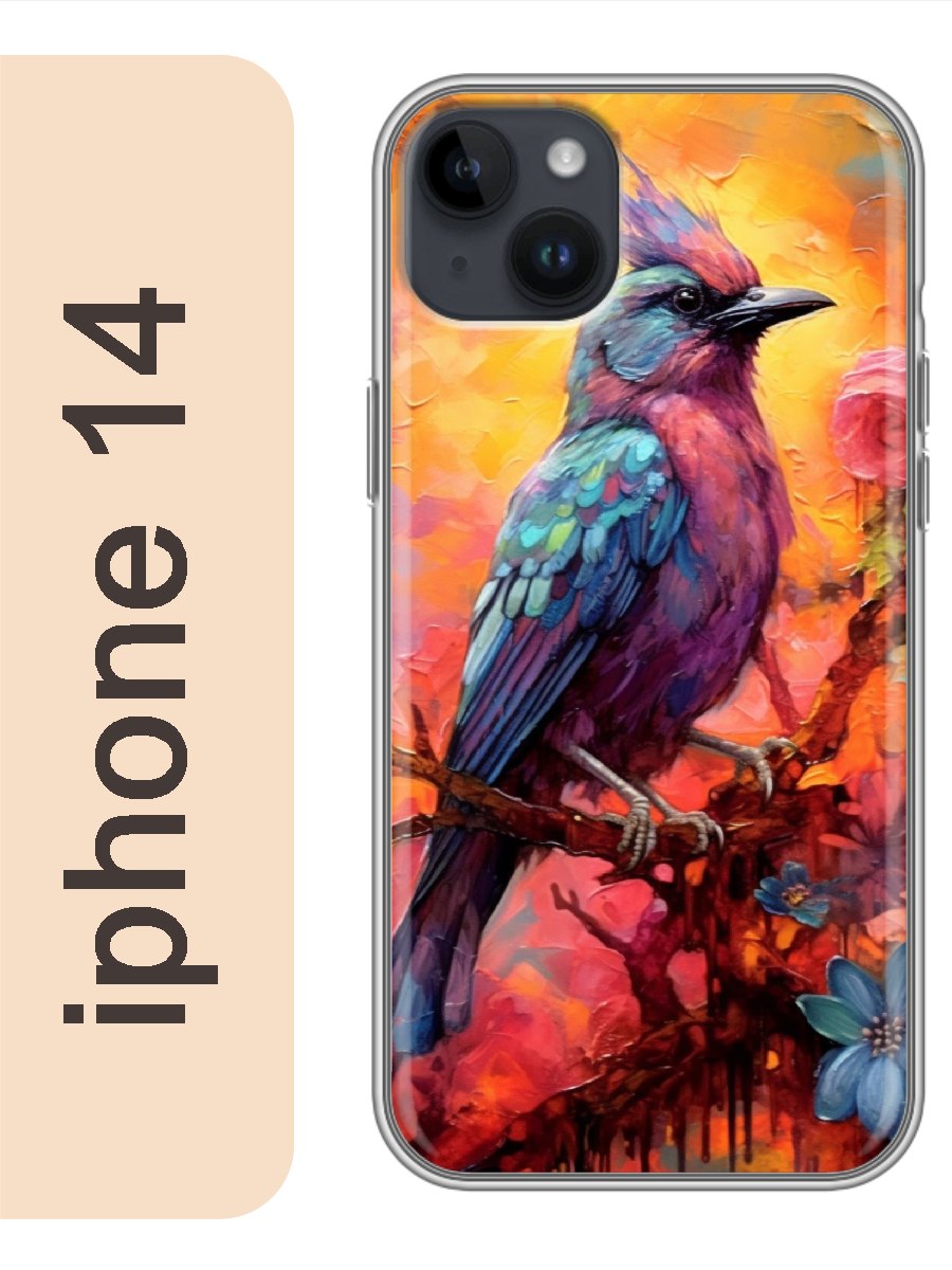 

Чехол на Apple Iphone 14 Птица картина 959, Прозрачный, Iph14kart