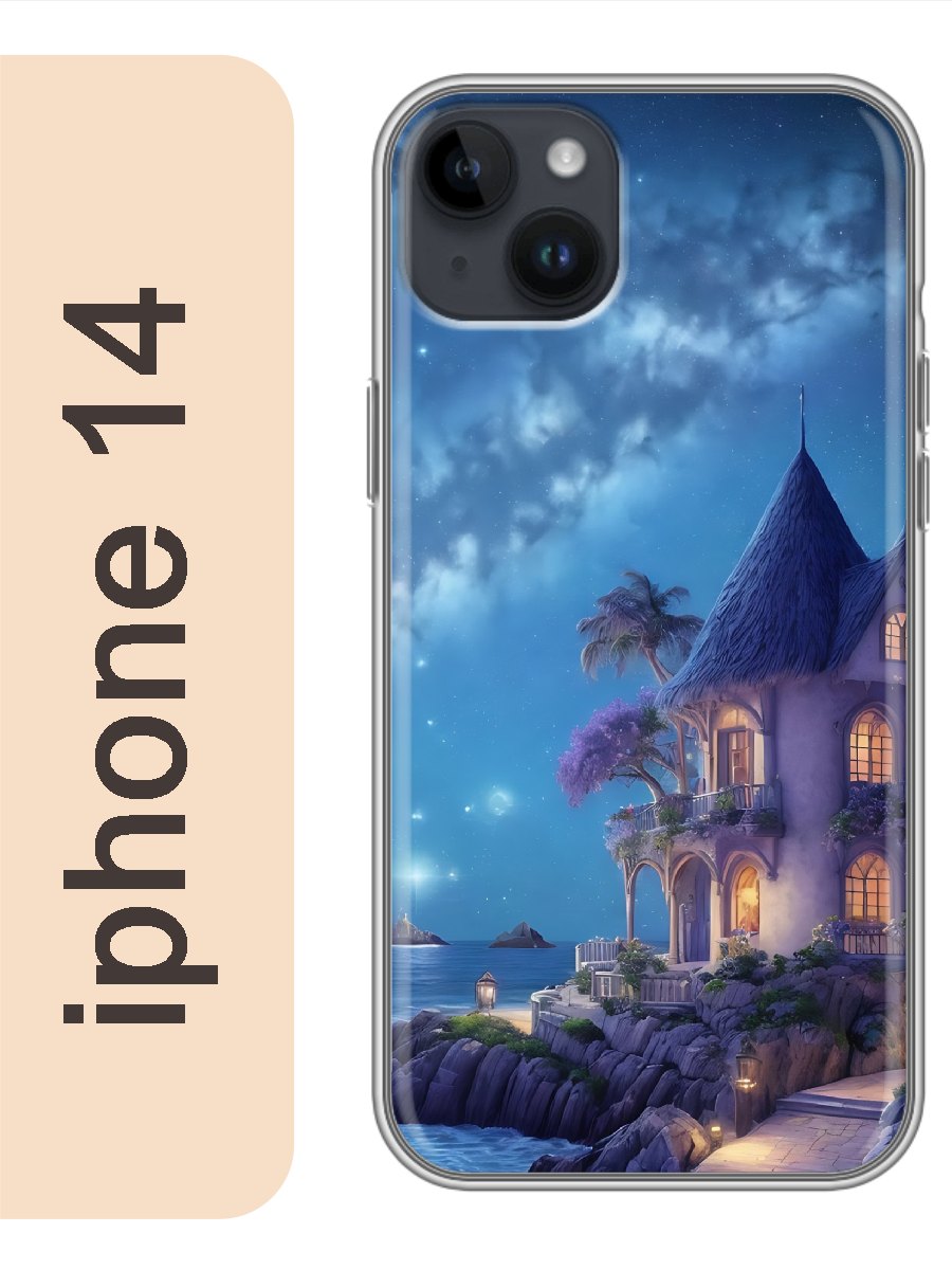 

Чехол на Apple Iphone 14 Дом на берегу 954, Прозрачный, Iph14sumr