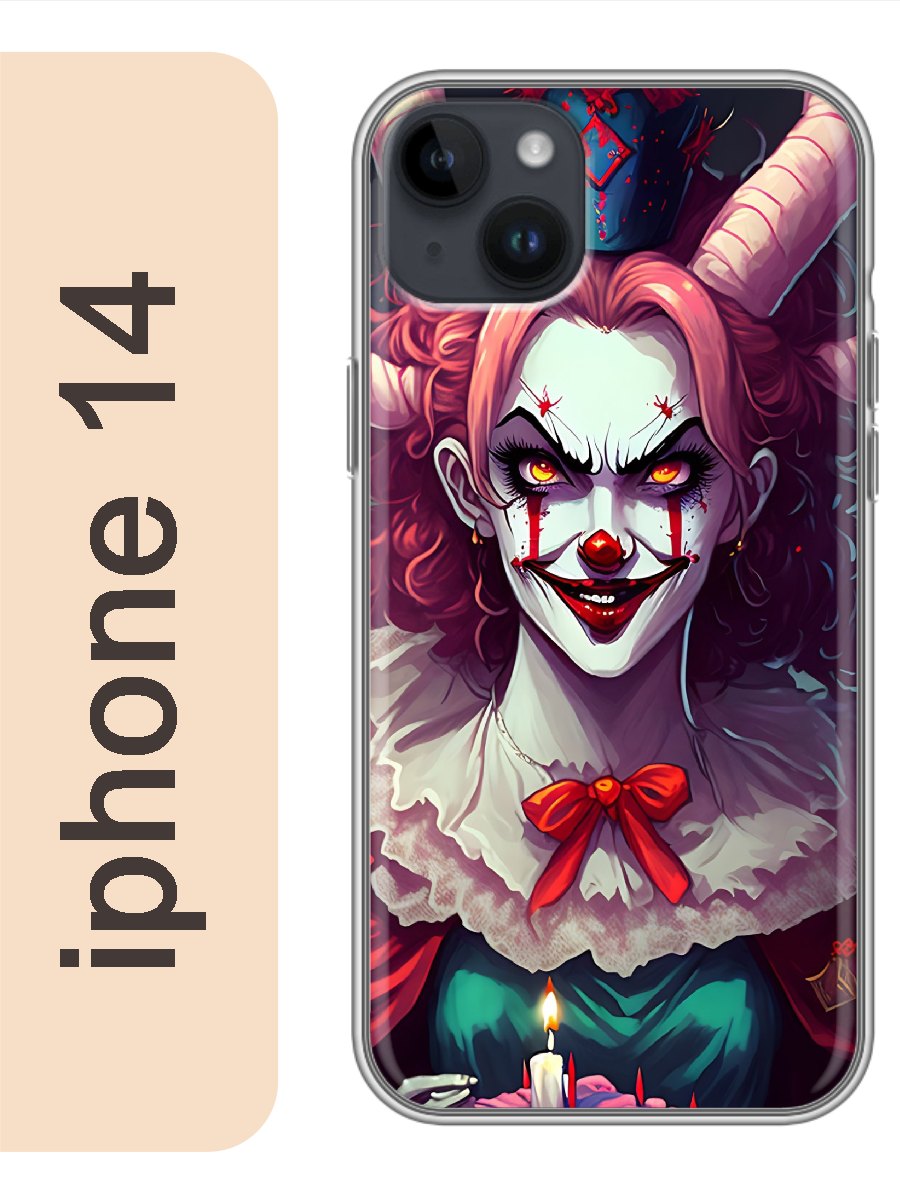 

Чехол на Apple Iphone 14 Девушка пеннивайз 951, Прозрачный, Iph14anim
