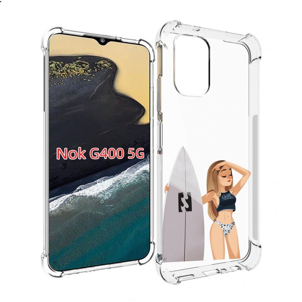

Чехол MyPads летний-серф для Nokia G400 5G, Прозрачный, Tocco