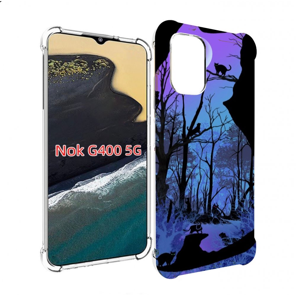

Чехол MyPads лес внутри кота для Nokia G400 5G, Прозрачный, Tocco