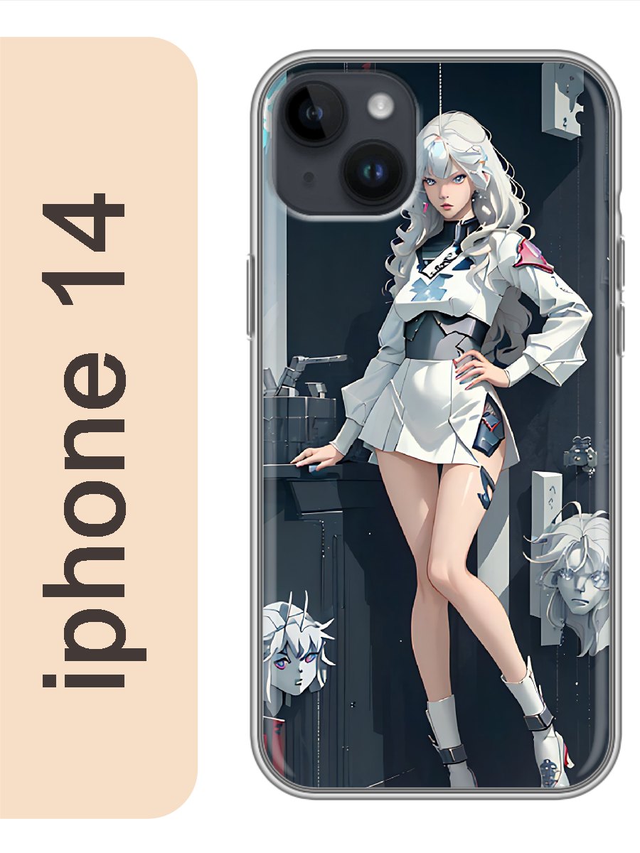 

Чехол на Apple Iphone 14 Девушка аниме 944, Прозрачный, Iph14anim