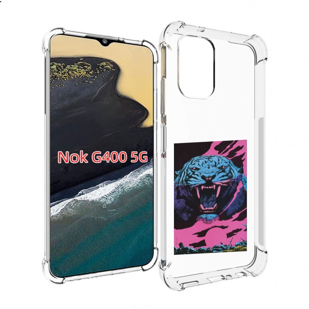 

Чехол MyPads лев с розовыми зубами для Nokia G400 5G, Прозрачный, Tocco