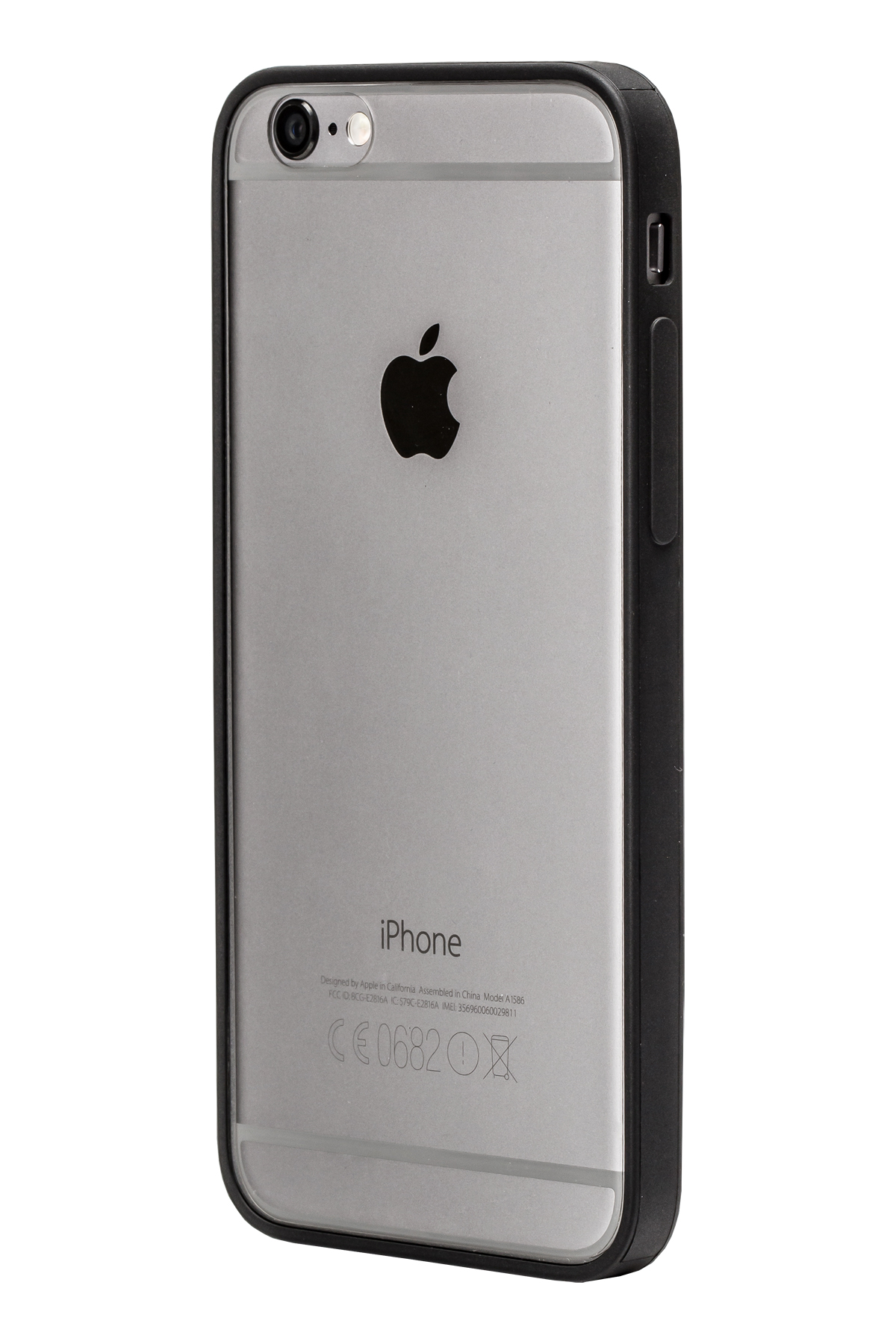 Чехол uBear CS12BL01-I6 для Айфон 6, Бампер с окном, Черный