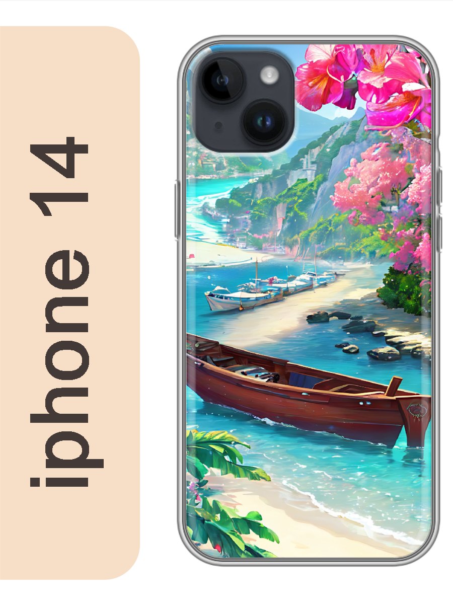 

Чехол на Apple Iphone 14 лодка бухта 934, Прозрачный, Iph14sumr
