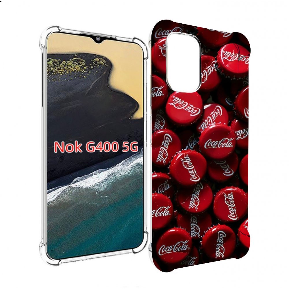 

Чехол MyPads крышки от кокаколы для Nokia G400 5G, Прозрачный, Tocco
