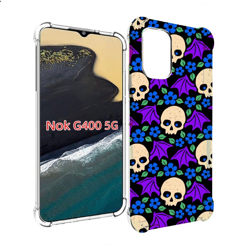 

Чехол MyPads крылатые черепа для Nokia G400 5G, Прозрачный, Tocco