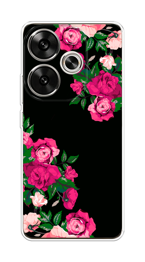 

Чехол на Xiaomi Redmi Turbo 3 "Розы фуксия", Черный;розовый;зеленый, 322150-1