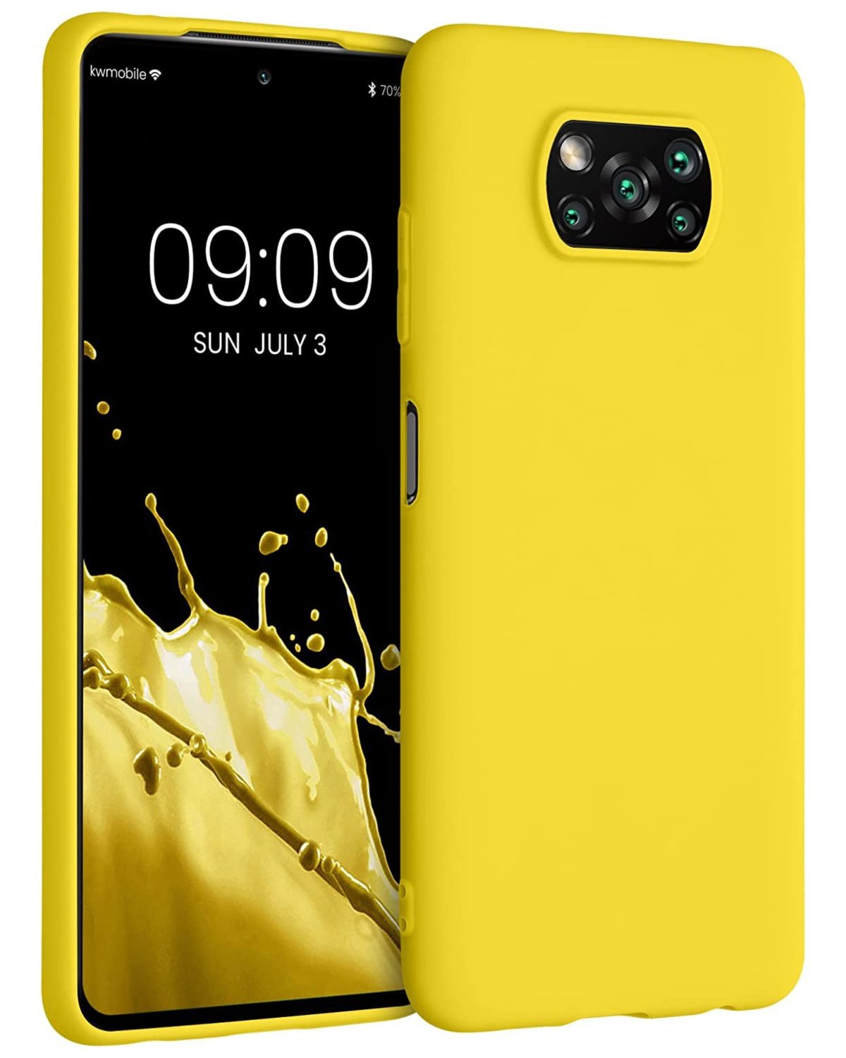 

Чехол силиконовый с подкладкой Qvatra для Poco X3 Pro желтый, для Poco X3 Pro желтый