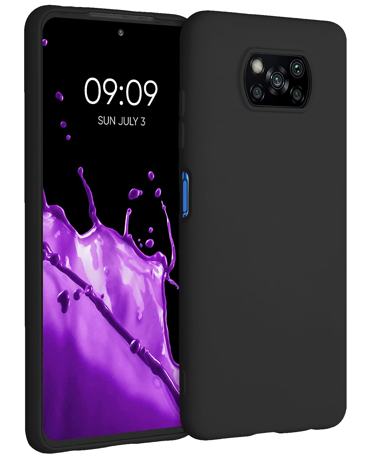 

Чехол силиконовый с подкладкой Qvatra для Poco X3 Pro черный, для Poco X3 Pro черный