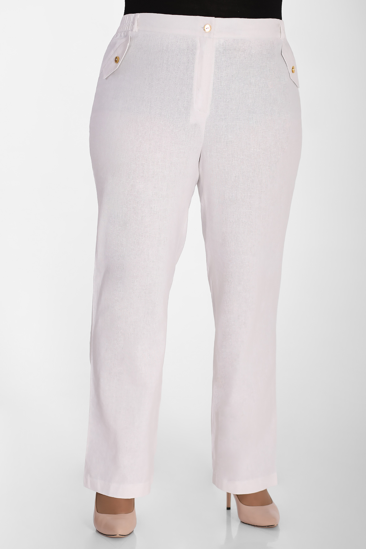 

Брюки женские AlmondShop ALMOND 81-212-21.С1 белые 54 RU, Белый, ALMOND 81-212-21.С1