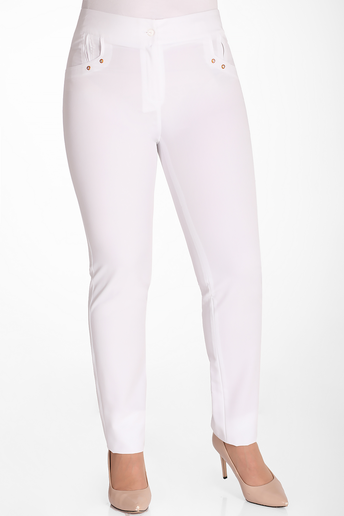 

Брюки женские AlmondShop ALMOND 81-92-21.С1 белые 50 RU, Белый, ALMOND 81-92-21.С1