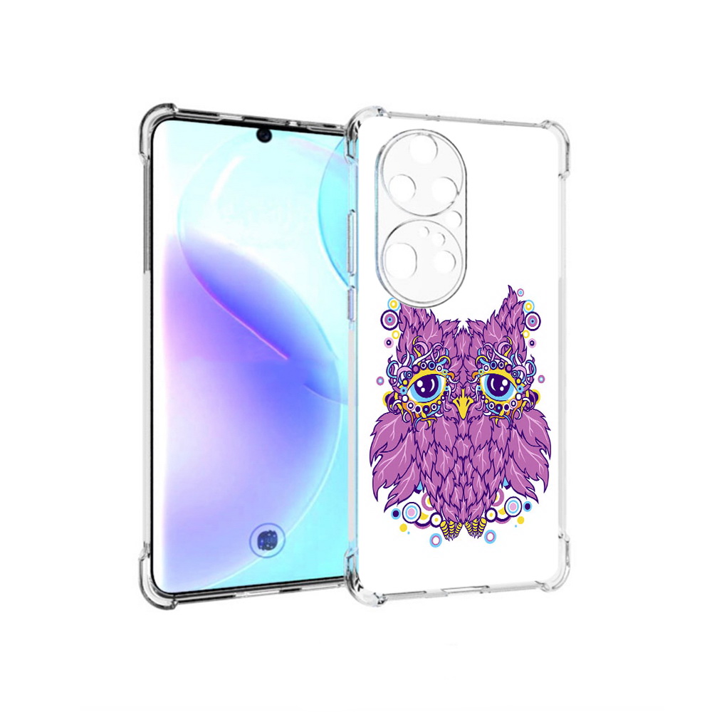 

Чехол MyPads Tocco для Huawei P50 Pro Розовая сова, Прозрачный, Tocco