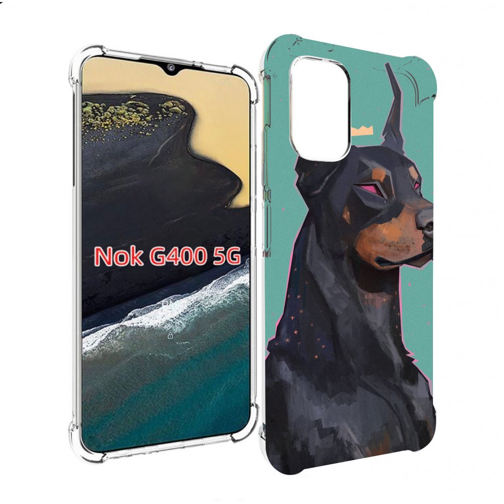

Чехол MyPads красивый-доберман для Nokia G400 5G, Прозрачный, Tocco