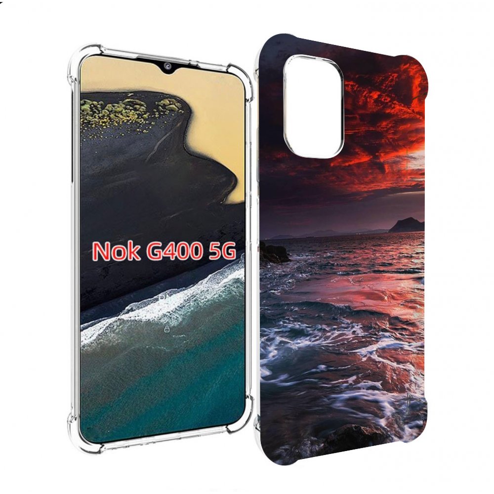

Чехол MyPads красивый залив для Nokia G400 5G, Прозрачный, Tocco