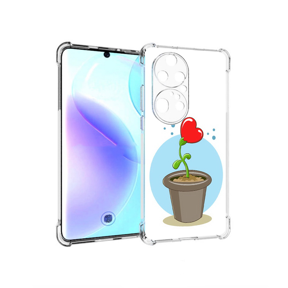 

Чехол MyPads Tocco для Huawei P50 Pro Растение любви 14 февраля, Прозрачный, Tocco