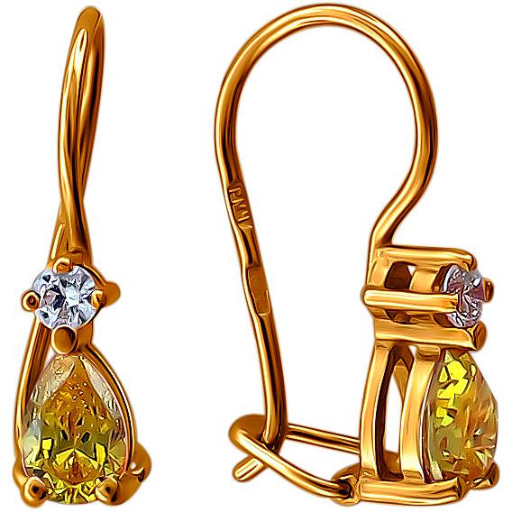 

Серьги женские из золота Эстет 01С214805-5, фианит, 01С214805-5