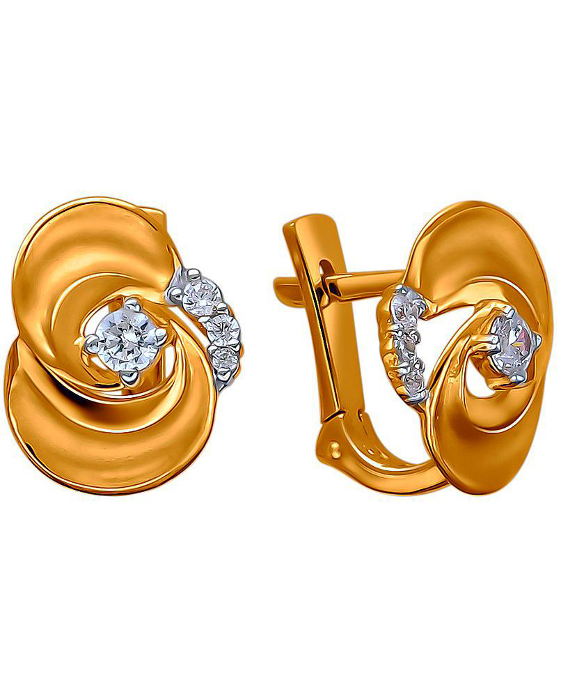 

Серьги женские из золота Эстет 01С1112330Р, фианит, 01С1112330Р