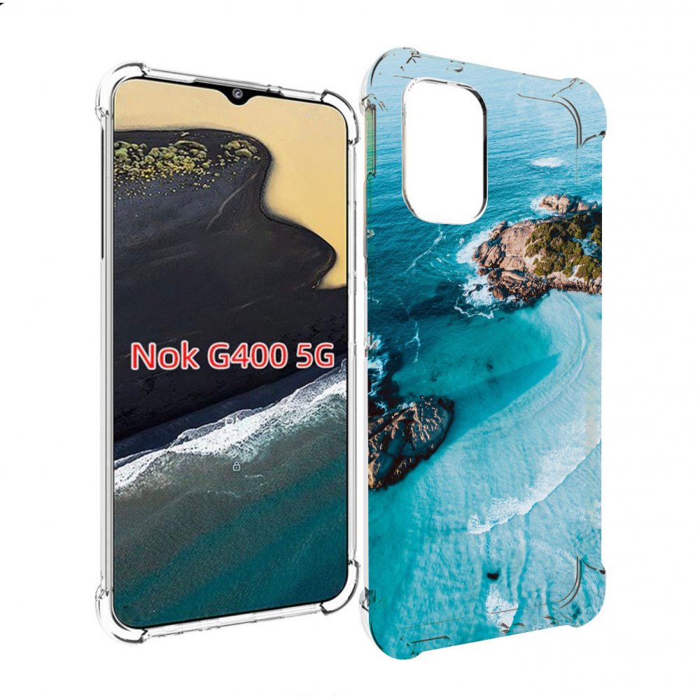 

Чехол MyPads красивый голубой залив для Nokia G400 5G, Прозрачный, Tocco