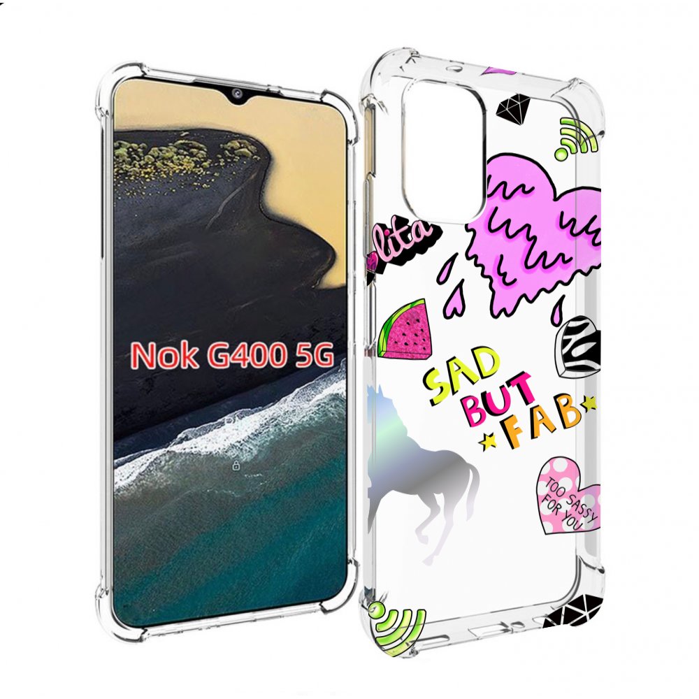 

Чехол MyPads красивые-смайлики для Nokia G400 5G, Прозрачный, Tocco