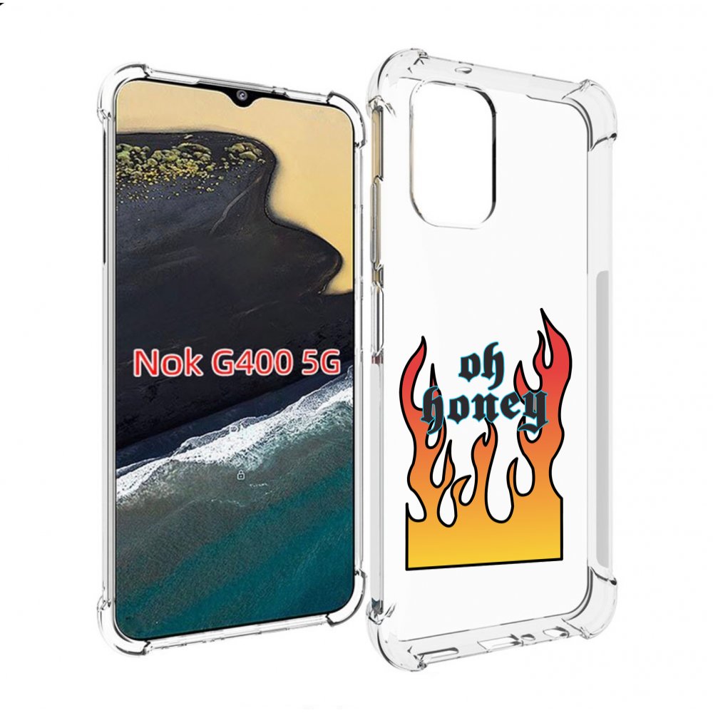 

Чехол MyPads красивое-пламя для Nokia G400 5G, Прозрачный, Tocco