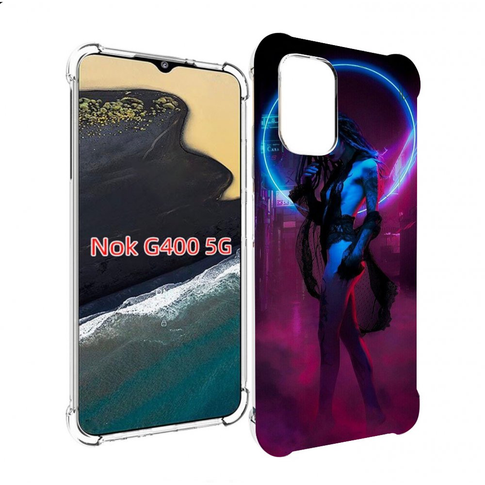 

Чехол MyPads красивая девушка в дыму неон женский для Nokia G400 5G, Прозрачный, Tocco