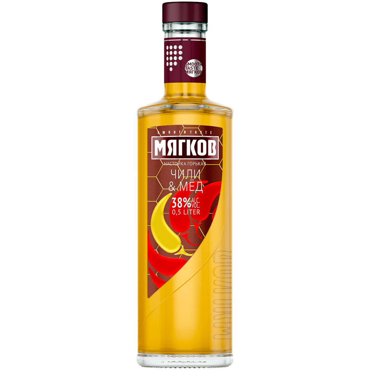Настойка Мягков Чили и Мед 40% 0,5