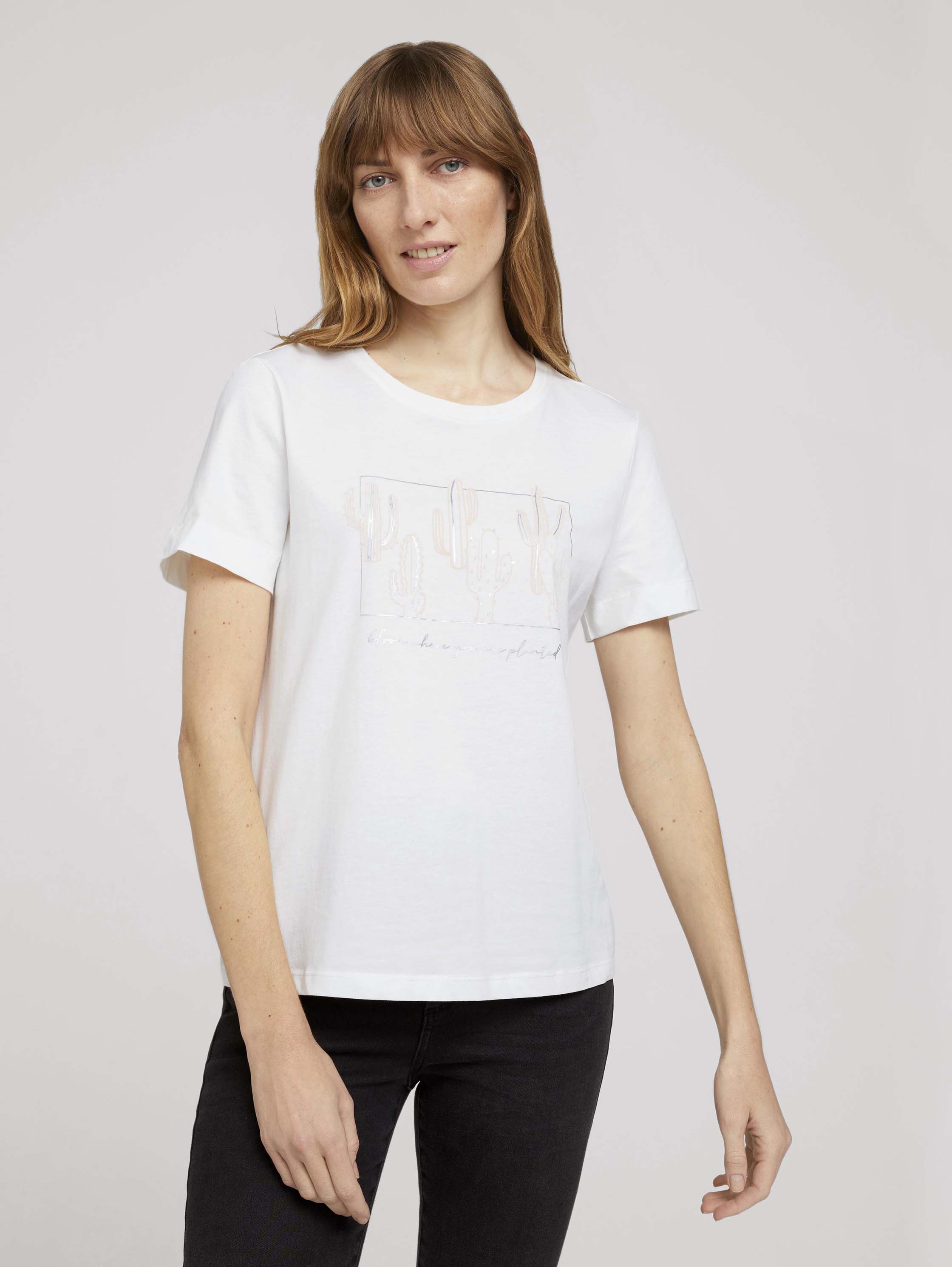 

Футболка женская TOM TAILOR 1025849 белая XL, 1025849