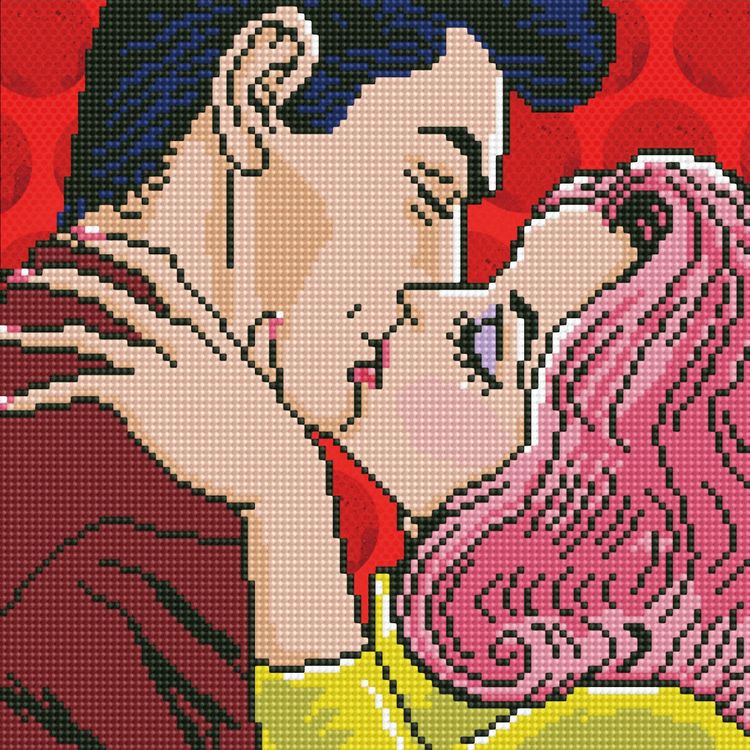 

Алмазная вышивка Фрея «Поцелуй. Поп-арт»