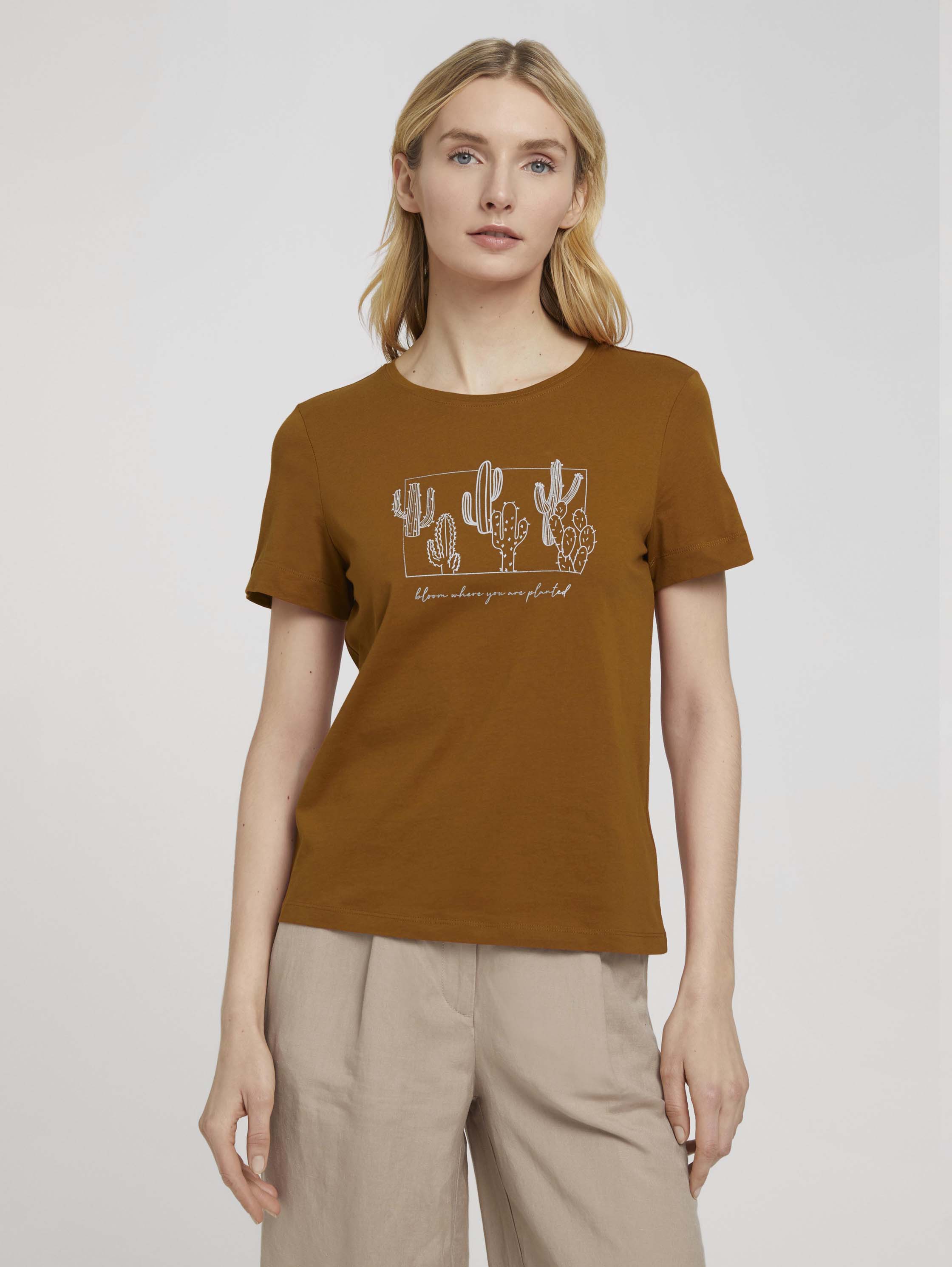 

Футболка женская TOM TAILOR 1025849 коричневая M, 1025849