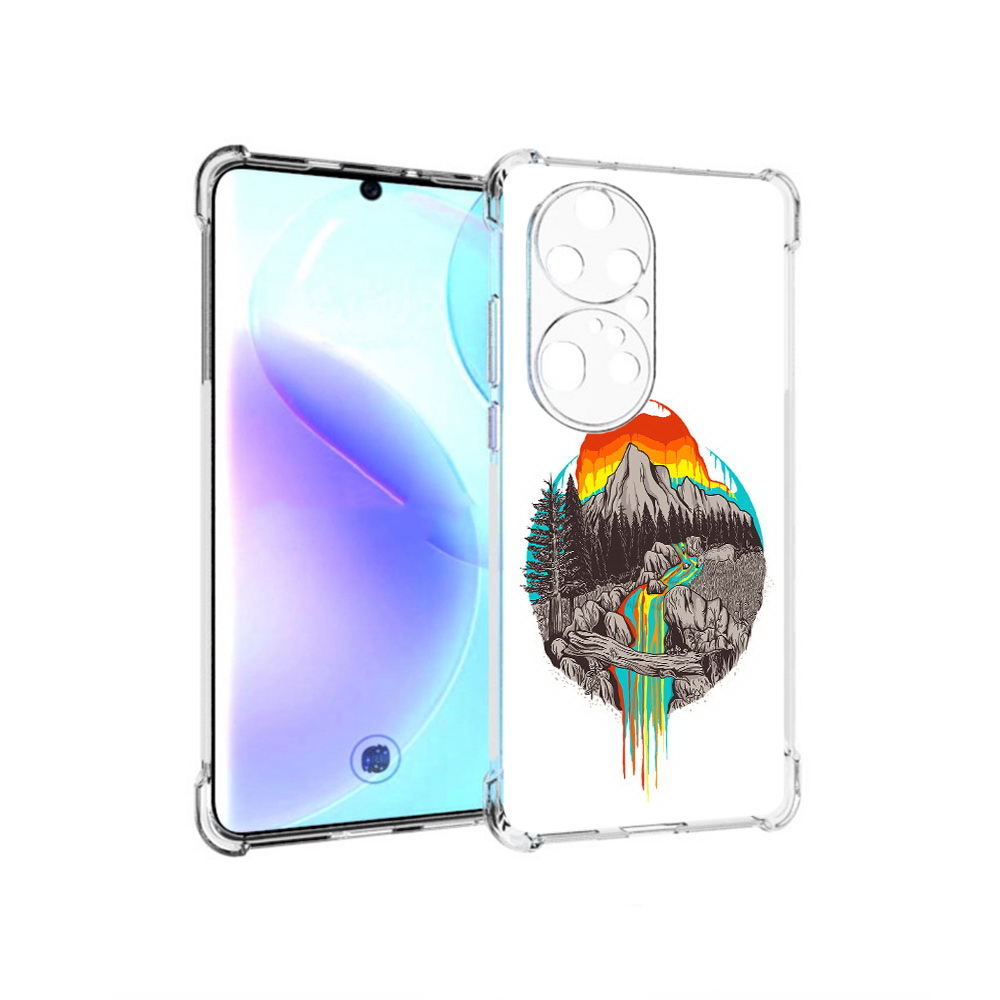 

Чехол MyPads Tocco для Huawei P50 Pro Радужный водопад, Прозрачный, Tocco