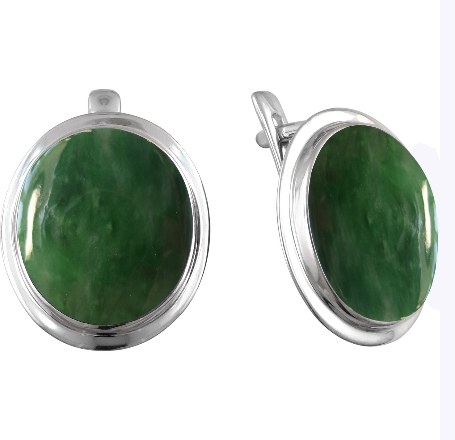 

Серьги женские из серебра Эстет С15С450845, нефрит, С15С450845