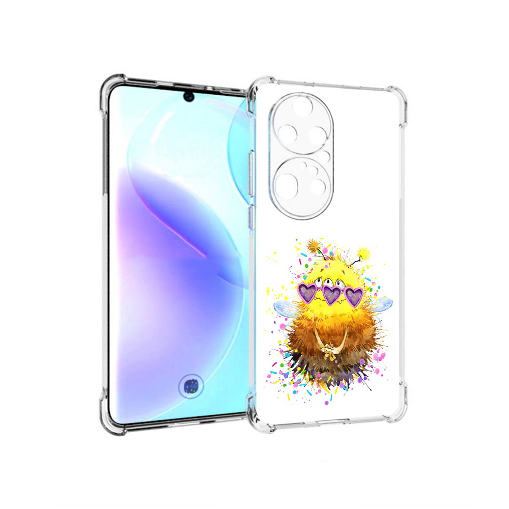 

Чехол MyPads Tocco для Huawei P50 Pro Пушитый шмель, Прозрачный, Tocco