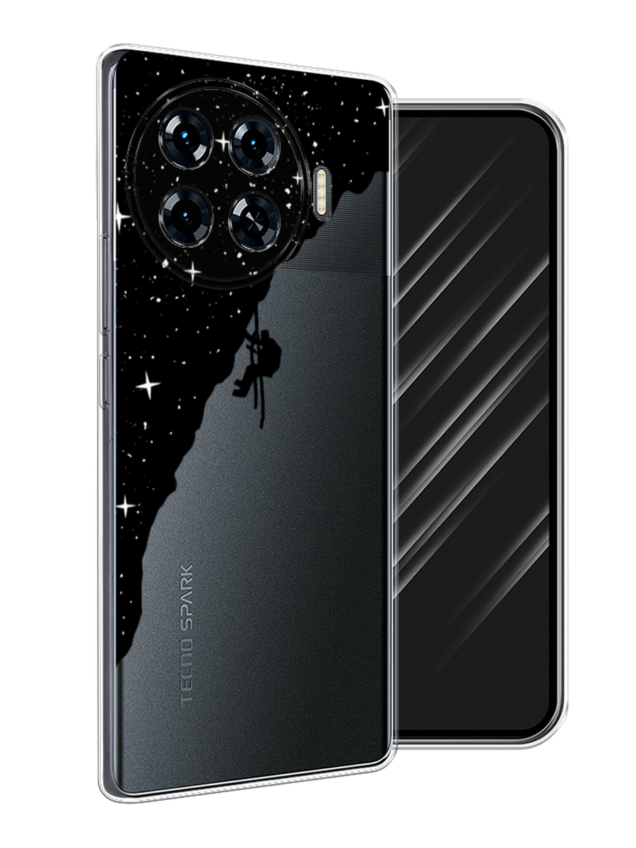 

Чехол Awog на Tecno Spark 20 Pro Plus "Скалолаз в космосе", Черный;белый;бежевый, 305050-1