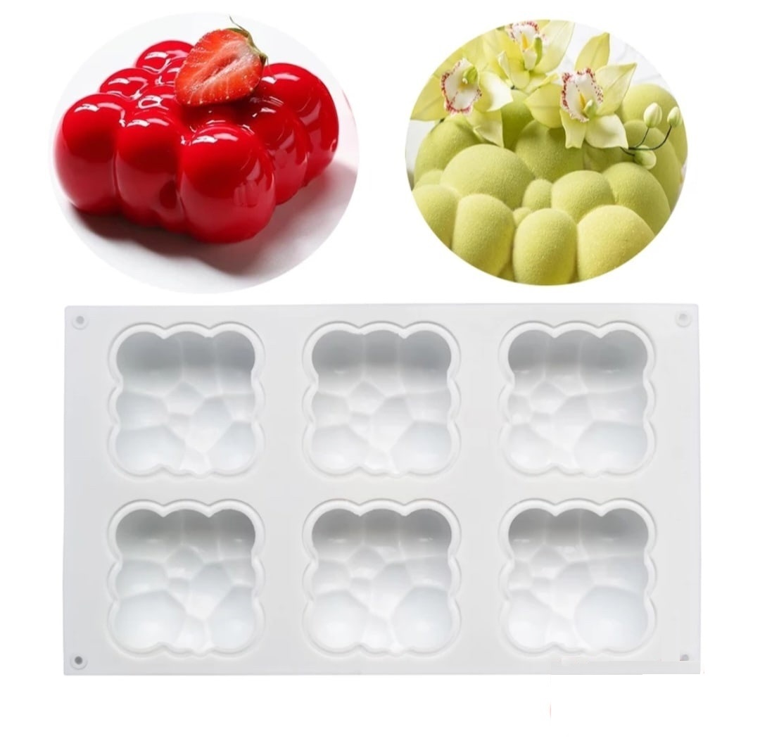 

Форма BAKERY LINE Облака 6 ячеек силикон, Белый, 83000005