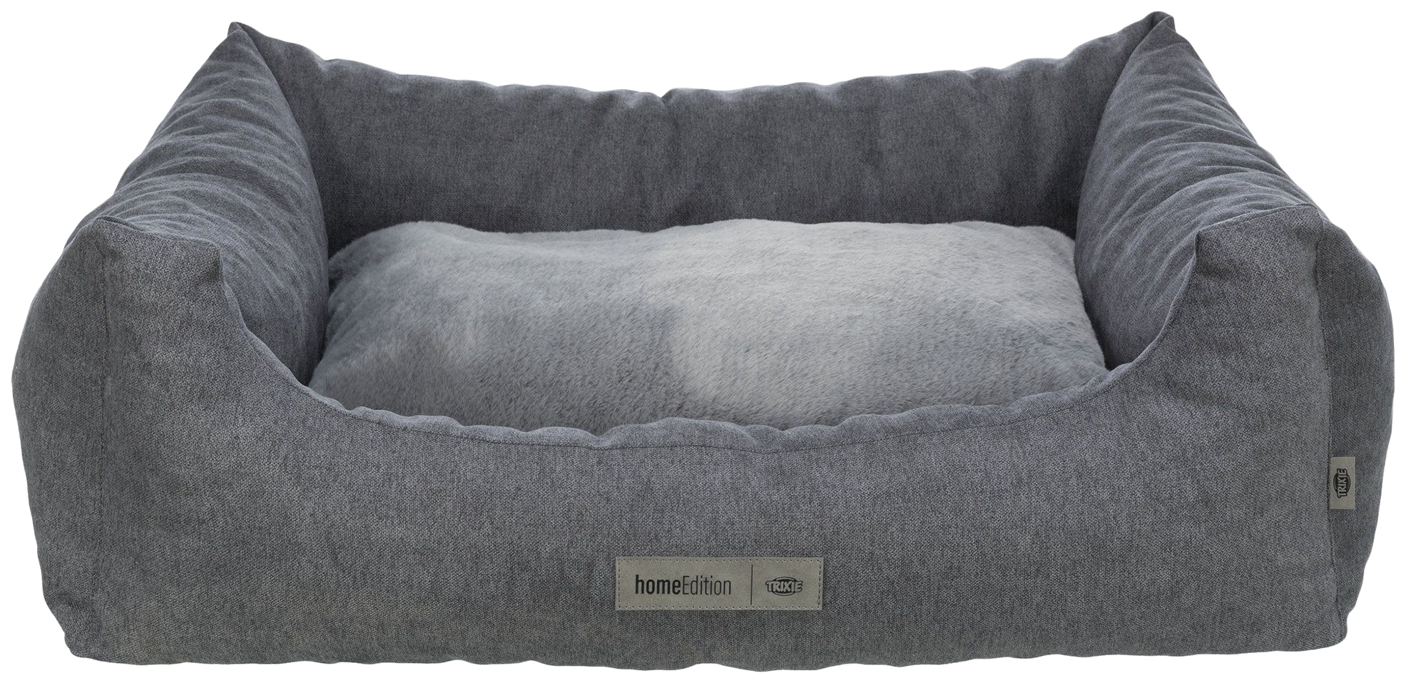 Лежак Trixie Liano серый прямоугольный с бортиками для собак 80 х60 см
