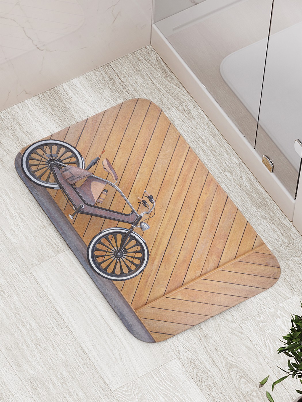 

bath_66698 Коврик противоскользящий для ванной, сауны, бассейна, 77х52 см