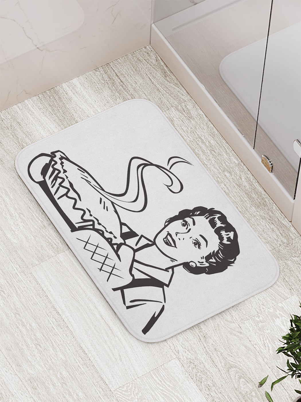 

bath_66631 Коврик противоскользящий для ванной, сауны, бассейна, 77х52 см