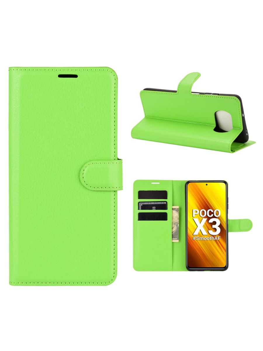 

Brodef Wallet чехол книжка для Poco X3 Nfc коричневый