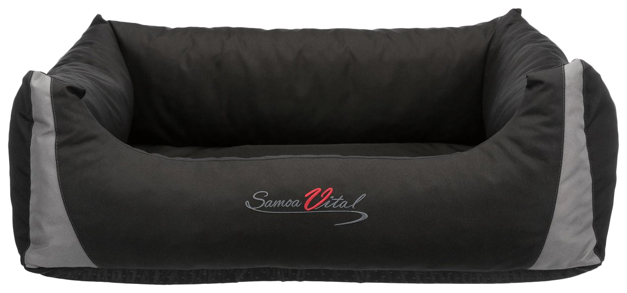 Лежак Trixie Samoa Vital черный с бортиком для животных 80 х65 см